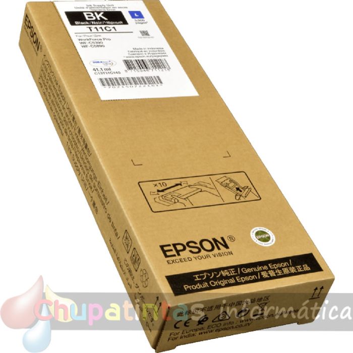 Epson T11C1 Negro Cartucho de Tinta Original - C13T11C140-2