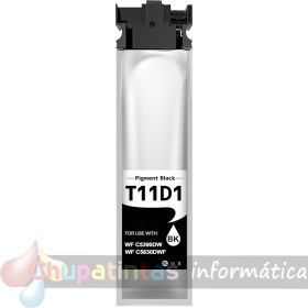 Epson T11D1/T11C1 Negro Cartucho de Tinta Pigmentada Genérico - Reemplaza C13T11D140/C13T11C140