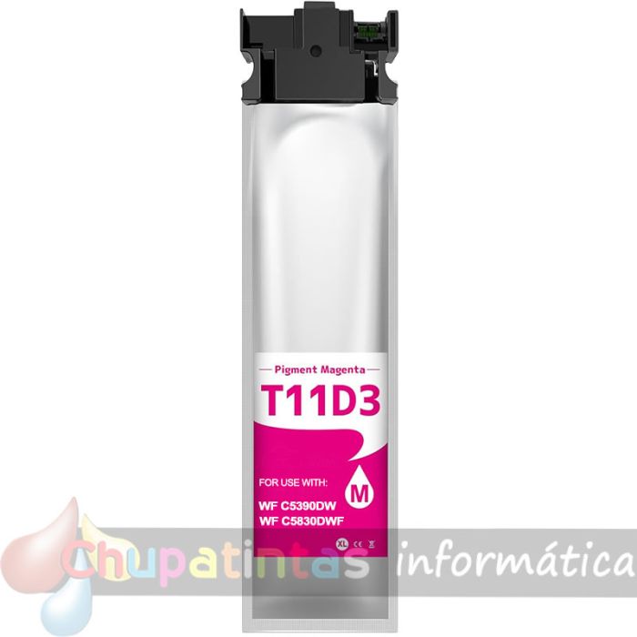 Epson T11D3/T11C3 Magenta Cartucho de Tinta Pigmentada Genérico - Reemplaza C13T11D340/C13T11C340