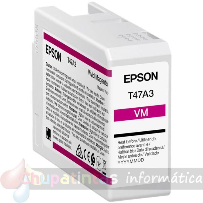 Epson T47A3 Magenta Vívido Cartucho de Tinta Original - C13T47A300