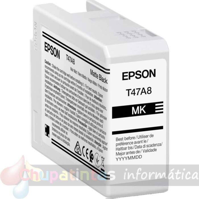 Epson T47A8 Negro Mate Cartucho de Tinta Original - C13T47A800