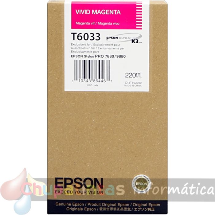 Epson T6033 Magenta Cartucho de Tinta Original - C13T603300