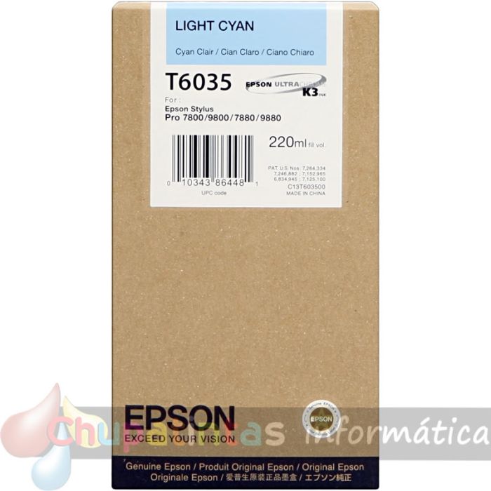 Epson T6035 Cian Light Cartucho de Tinta Original - C13T603500