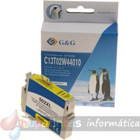 G&G Epson 502XL Amarillo Cartucho de Tinta Genérico - Reemplaza C13T02W44010/C13T02V44010