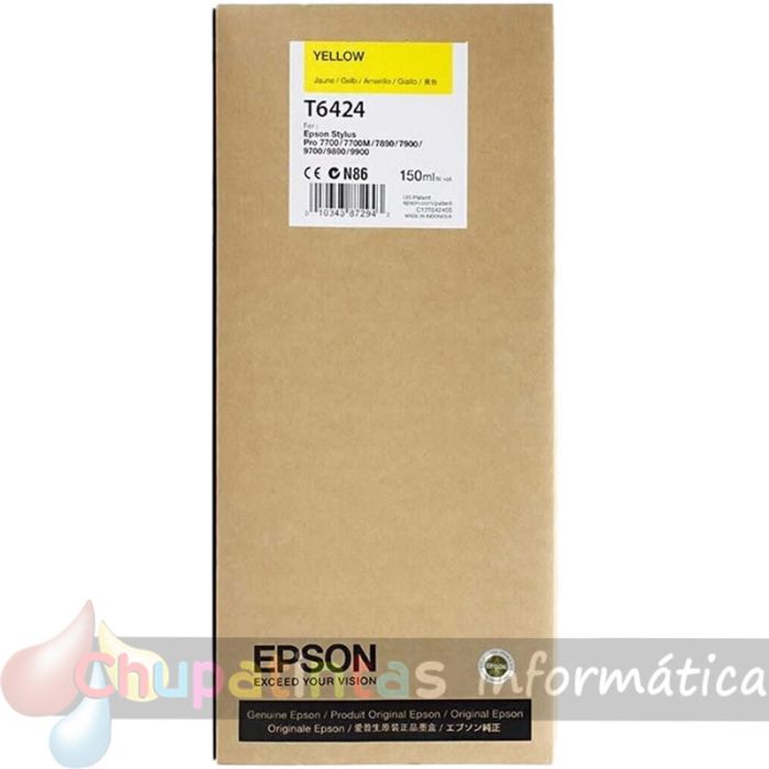 Epson T6424 Amarillo Cartucho de Tinta Original - C13T642400-1