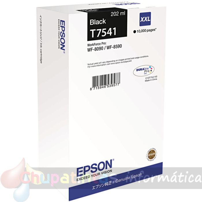 Epson T7541 Negro Cartucho de Tinta Original - C13T754140-1