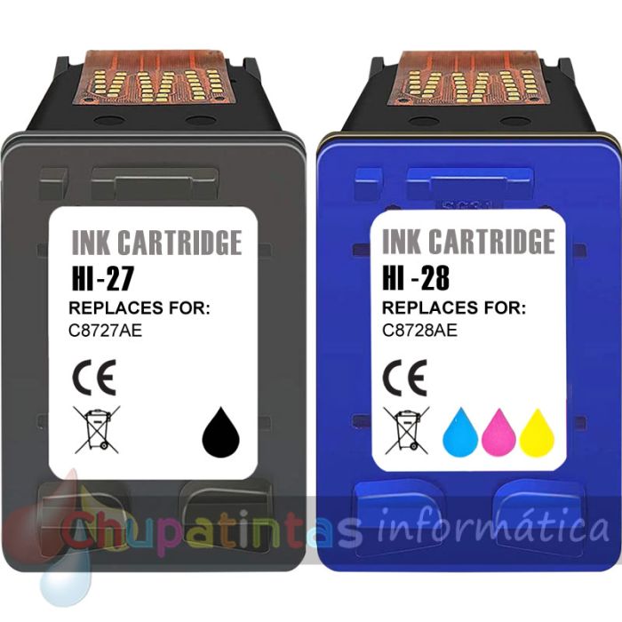 HP 27 Negro + HP 28 Color Pack 2 Cartuchos de Tinta Remanufacturados