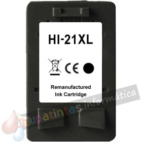 HP 21XL Negro Cartucho de Tinta Remanufacturado - Reemplaza C9351AE/C9351CE-1