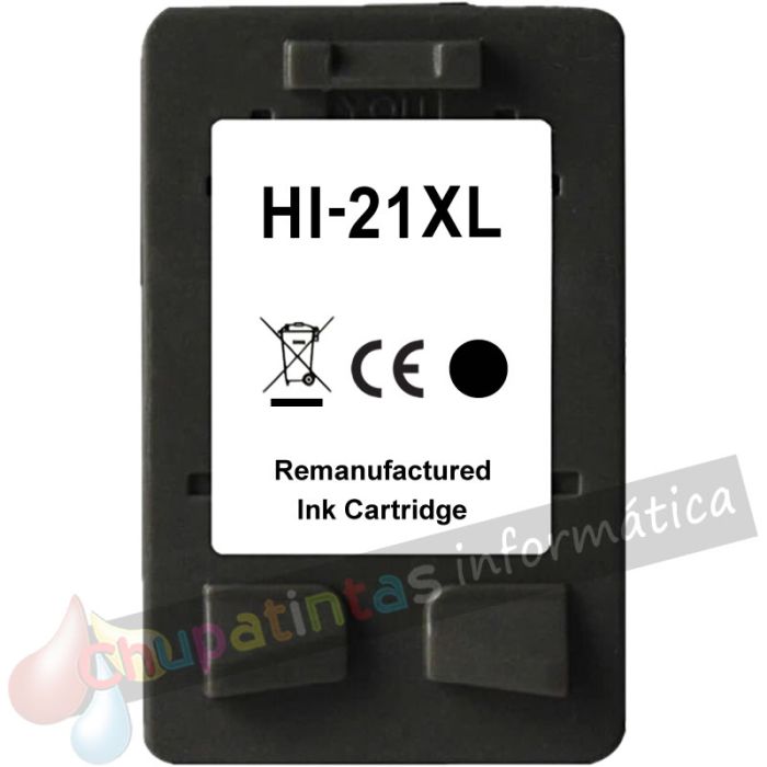 HP 21XL Negro Cartucho de Tinta Remanufacturado - Reemplaza C9351AE/C9351CE-1