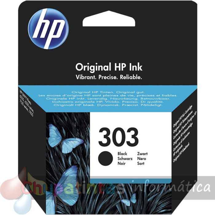 HP 303 Negro Cartucho de Tinta Original - T6N02AE