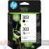 HP 303 Negro + Color Pack de 2 Cartuchos de Tinta Originales - 3YM92AE