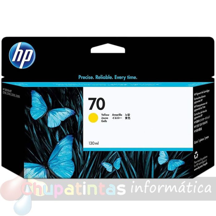 HP 70 Amarillo Cartucho de Tinta Original - C9454A