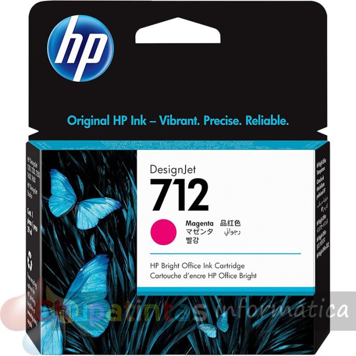 HP 712 Magenta Cartucho de Tinta Original - 3ED68A