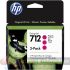 HP 712 Magenta Pack de 3 Cartuchos de Tinta Originales - 3ED78A