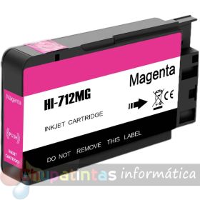 HP 712 Magenta Cartucho de Tinta Genérico - Reemplaza 3ED68A