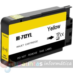 HP 712 Amarillo Cartucho de Tinta Genérico - Reemplaza 3ED69A