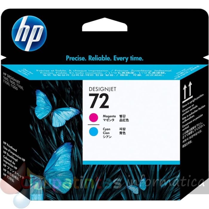 HP 72 Cabezal de Impresión Original - Cian y Magenta - C9383A