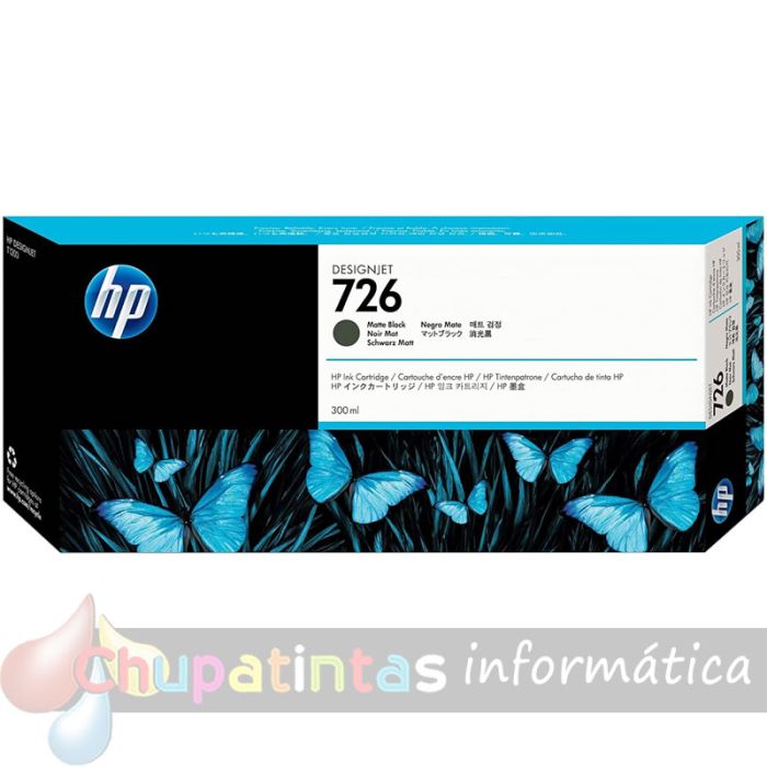 HP 726 Negro Mate Cartucho de Tinta Original - CH575A-1
