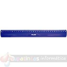 Milán Regla Flexible y Resistente - Longitud 30cm - Color Azul-1