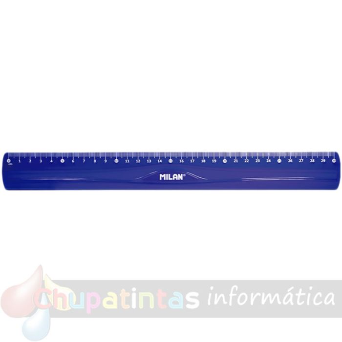 Milán Regla Flexible y Resistente - Longitud 30cm - Color Azul-1