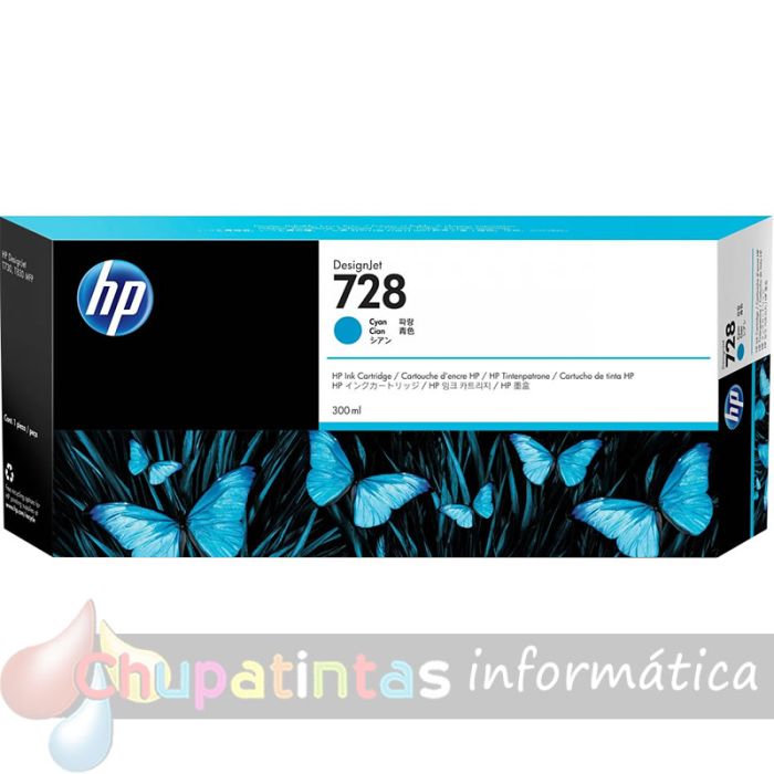 HP 728 Cian Cartucho de Tinta Original - F9K17A