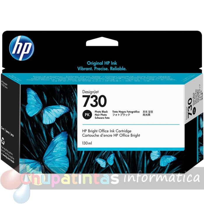 HP 730 Negro Foto Cartucho de Tinta Original - P2V67A