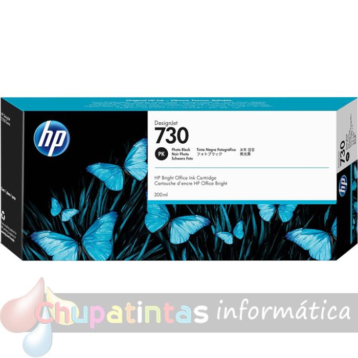 HP 730 Negro Photo Cartucho de Tinta Original - P2V73A