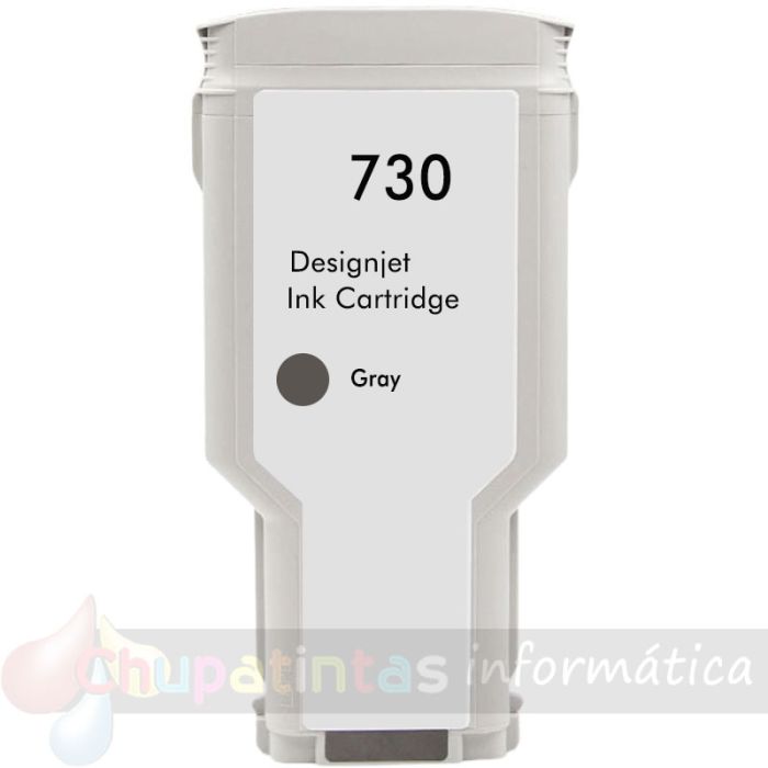 HP 730 Gris Cartucho de Tinta Genérico - Reemplaza P2V72A/P2V66A