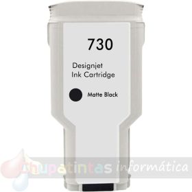 HP 730 Negro Mate Cartucho de Tinta Genérico - Reemplaza P2V71A/P2V65A