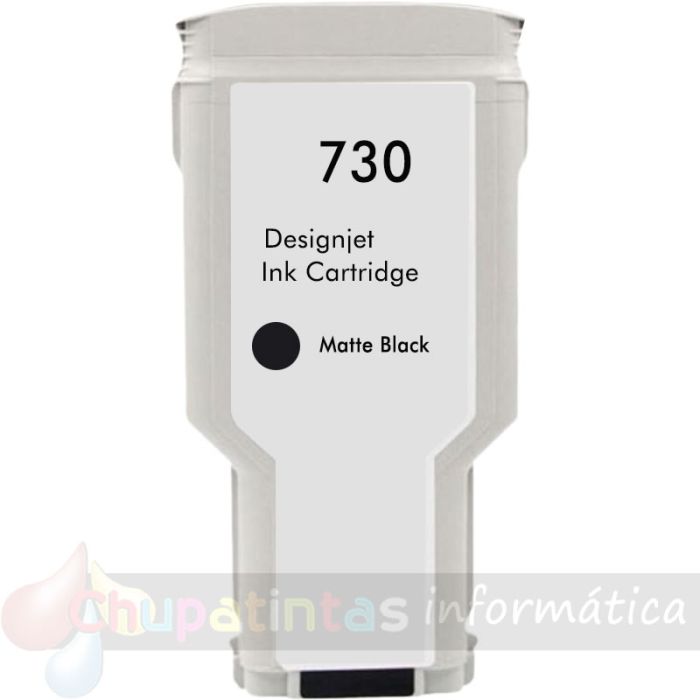 HP 730 Negro Mate Cartucho de Tinta Genérico - Reemplaza P2V71A/P2V65A