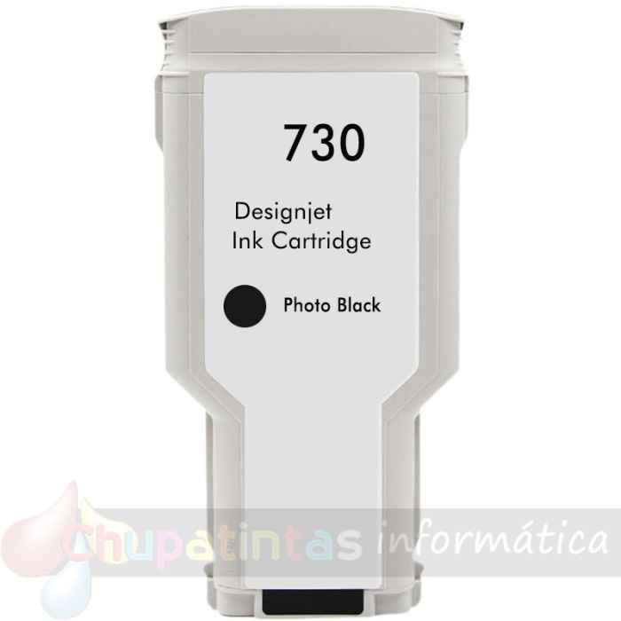 HP 730 Negro Foto Cartucho de Tinta Genérico - Reemplaza P2V73A/P2V67A