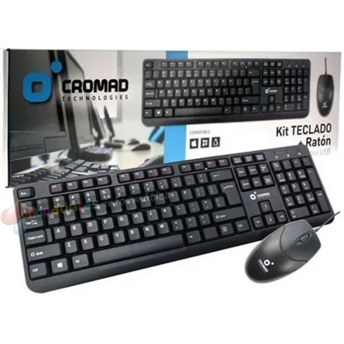 Cromad Pack Inalámbrico Teclado + Ratón 1200dpi 3 Botones-2