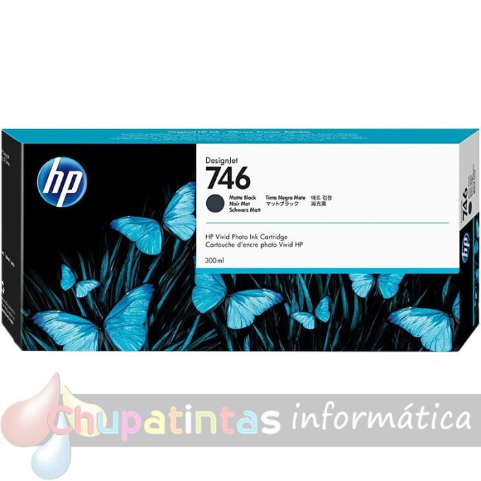 HP 746 Negro Mate Cartucho de Tinta Original - P2V83A