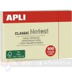 Apli Notas Adhesivas Classic 75x50mm Bloc 100 Hojas - Adhesivo de Calidad - Facil de Despegar - Ideal para Recordatorios - Amarillo