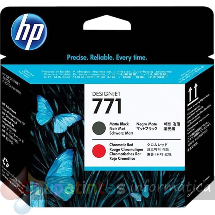 HP 771 Cabezal de Impresión Original - Negro Mate, Rojo Cromático - CE017A