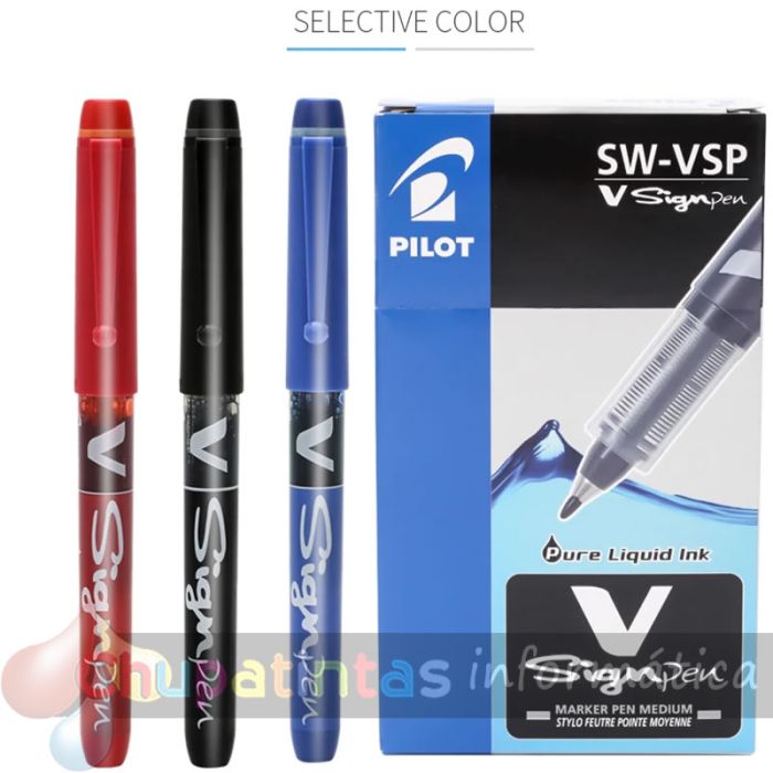Pilot Rotulador de Punta Fina V-Sign Pen - Punta Fina de 2mm - Trazo de 0.6mm - Color Azul-4