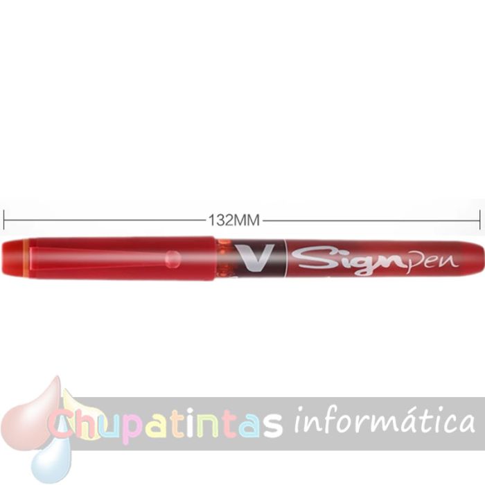 Pilot Rotulador de Punta Fina V-Sign Pen - Punta Fina de 2mm - Trazo de 0.6mm - Color Rojo-2