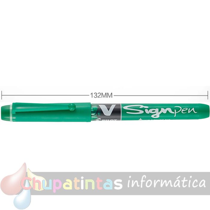Pilot Rotulador de Punta Fina V-Sign Pen - Punta Fina de 2mm - Trazo de 0.6mm - Color Verde-2