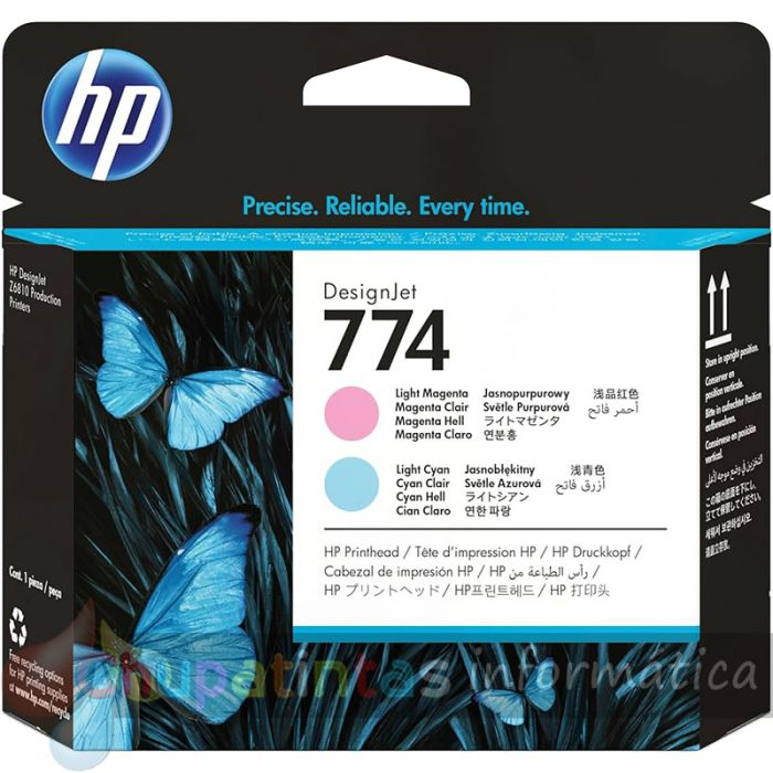 HP 774 Cabezal de Impresión Original - Cian Light, Magenta Light - P2V98A