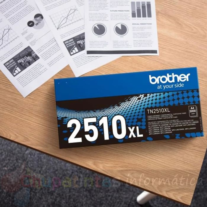 Brother TN2510XL Negro Cartucho de Toner Original - TN2510XL-4