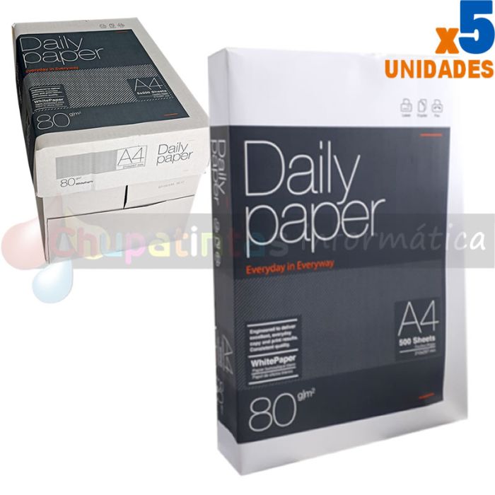 Daily Paper Papel A4 80gr. 210x297mm (500 Hojas) Blanco