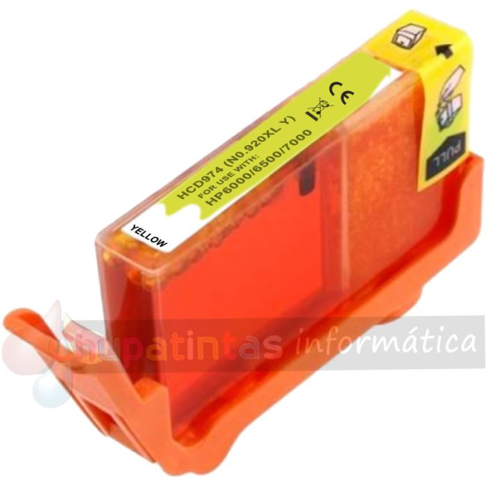 HP 920XL Amarillo Cartucho de Tinta Genérico - Reemplaza CD974AE-1