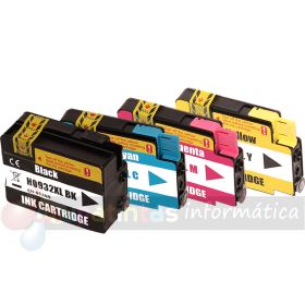 HP 932XL + HP 933XL Pack de 4 Cartuchos de Tinta Genéricos-1