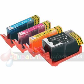 HP 934XL + HP 935XL Pack de 4 Cartuchos de Tinta Genéricos