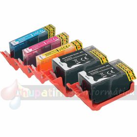 HP 934XL + HP 935XL Pack de 5 Cartuchos de Tinta Genericos