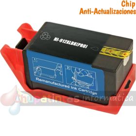 HP 912XL Negro Cartucho de Tinta Genérico - Reemplaza 3YL84AE/3YL80AE (Chip Anti-Actualizaciones)
