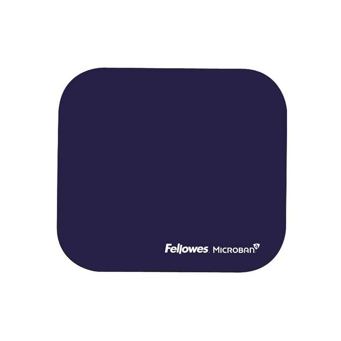 Fellowes Alfombrilla para Raton con Microban - Proteccion Antibacteriana - Base de Goma - 23.2x19.9cm - Color Azul