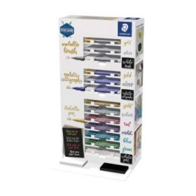 Staedtler Metallic Expositor de 130 Rotuladores de Punta Fina Metalicos - Tinta Base de Agua - Colores Surtidos