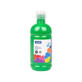Milan Botella de Tempera 500ml - Tapon Dosificador - Secado Rapido - Mezclable - Color Verde Claro
