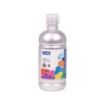 Milan Botella de Tempera 500ml - Tapon Dosificador - Secado Rapido - Mezclable - Color Plata